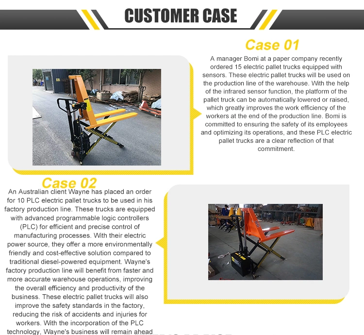 High Quality Carry Lift Cargo Manual Mobile Electric Pallet Jack with CE