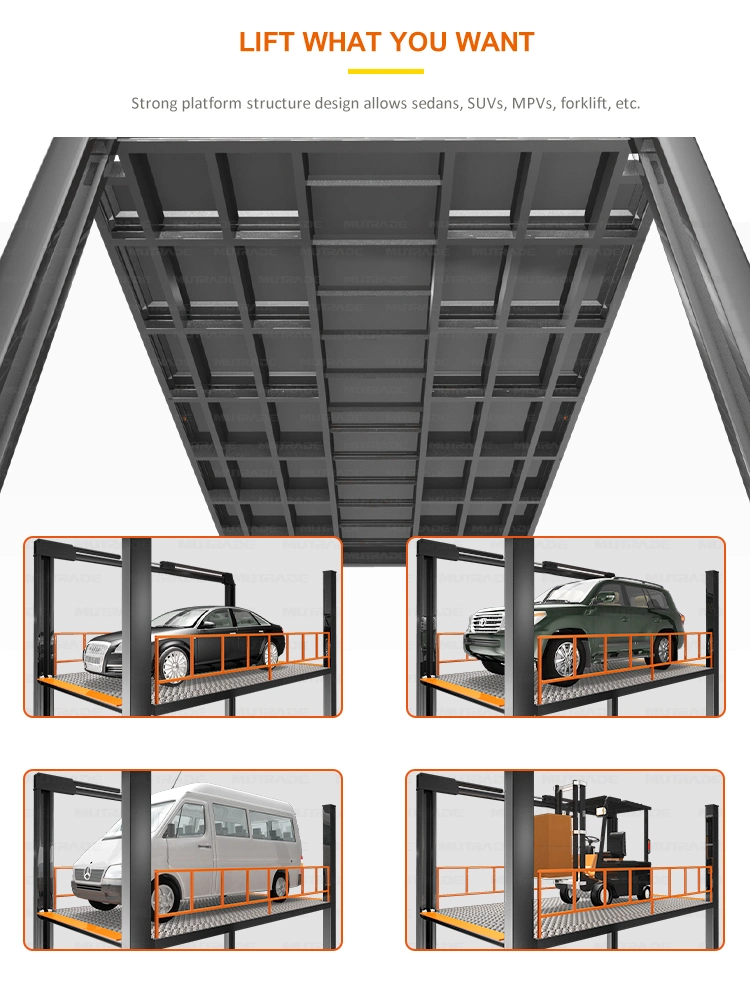 Custom-Made 4 Post Type Floor to Floor Elevator Car Lifting Platform