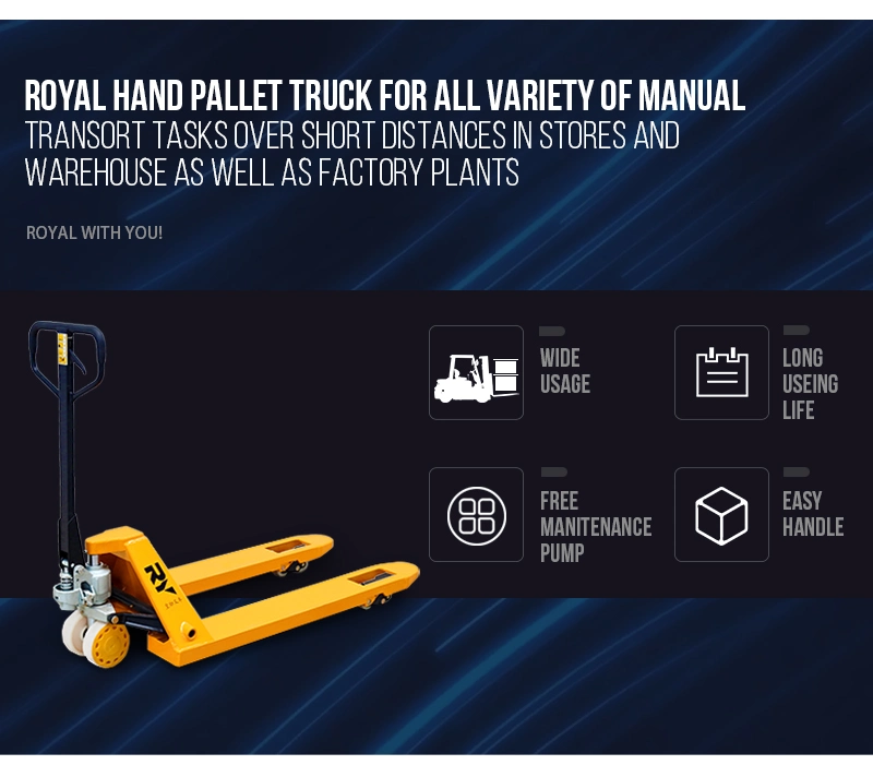 3 Years Royal or OEM Electric Pallet Trucks Manual Jack