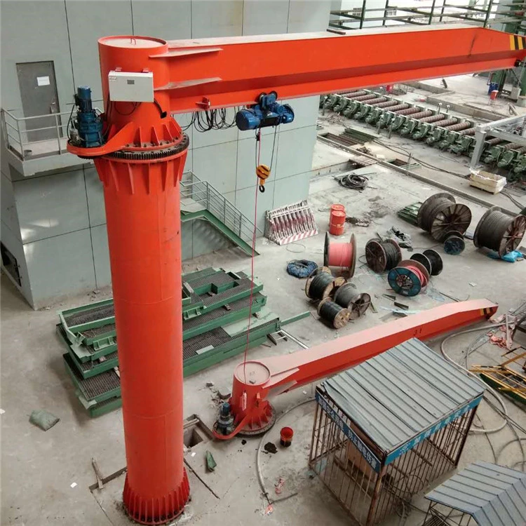 Foundation Mounted Cantilever Column Fixed Swing Slewing Jib Crane