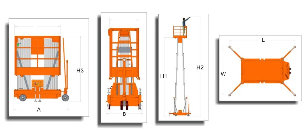 Niuli Aerial Work Table Electric Hydraulic Lift Aluminium Lifting Platform